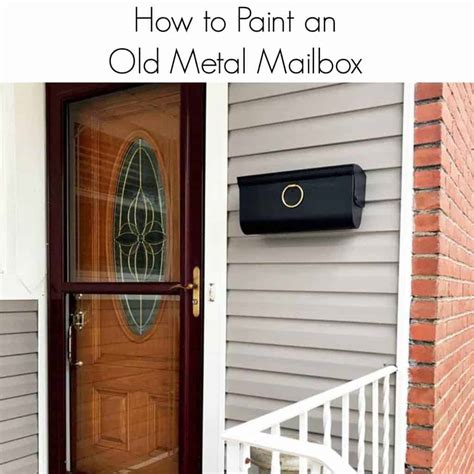 how to paint a metal black mail box|acrylic paint on metal mailbox.